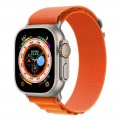 Apple Watch Ultra (GPS + Cellular) 49mm Titanium Case with Orange Alpine Loop - Medium - Titanium