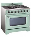 Unique Appliances - Classic Retro 5.2 Cu. Ft. Freestanding Gas Convection Range - Summer Mint Green