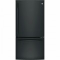 GE - 24.9 Cu. Ft. Bottom-Freezer Refrigerator - High gloss black