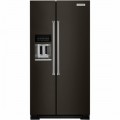 KitchenAid - 22.6 Cu. Ft. Side-by-Side Counter-Depth Refrigerator - Black stainless