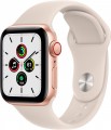 Apple Watch SE (1st Generation GPS + Cellular) 40mm Gold Aluminum Case with Starlight Sport Band - Gold