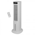 Russell Hobbs Tower Fan in White Electric Air Cooler Pedestal with Remote Control, Tall Standing, Humidification Setting, 3 Speed Settings, Oscillating Function with 2 Year Guarantee RHCLT5L UK