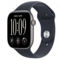 Apple Watch Series 12 (GPS) 46mm Aluminum Case with Navy Blue Sport Band - S/M - Space Gray - (2026) UK
