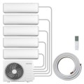electriQ iQool Multi-Split 5 x 12000 BTU Smart Wall Mounted Split Air Conditioner with Heat Pump - Pipe Kits Included UK