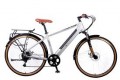 Dallingridge Malvern Hybrid Trekking Electric Bike, 700c Wheel, 6 Speed – Satin Silver/Camel