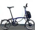 Brompton Electric P Line 4-speed - Mid Handlebar Bolt Blue - Folding Bike UK