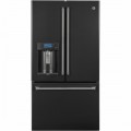 GE - Café Series 22.2 Cu. Ft. French Door Counter-Depth Refrigerator with Keurig Brewing System - Black slate