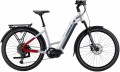 2025 Haibike Trekking 7 Low Electric Bike In Soft Grey, Red & Blue Gloss
