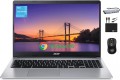 Acer Chromebook 315 Laptop Computer for 2024 Business Student, 15.6” HD Display, Intel Celeron N4020, 4GB RAM, 192GB Storage (64GB eMMC +128GB Card), WiFi, 12+ Hrs Battery, Chrome OS +MarxsolAccessory