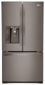 LG - 24.0 Cu. Ft. Counter-Depth French Door Refrigerator - Black Stainless Steel