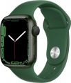 Refurbished Apple Watch Series 7 (GPS) 41mm Green Aluminum Case with Clover Sport Band - Green