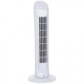 HOMCOM Tower Fan for Bedroom Cooling, 30 Inch Electric 70° Oscillating Fan with 3 Speed Settings, Standing Floor Fan for Home Office Indoor, White UK