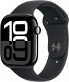Apple Watch Series 10 (GPS) 46mm Aluminum Case with Black Sport Band - S/M - Jet Black