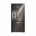 LG - 24.2 Cu. Ft. French Door Refrigerator - Black stainless steel