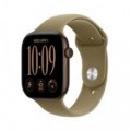 Apple Watch Series 12 (GPS) 46mm Aluminum Case with Olive Sport Band - S/M - Dark Bronze - (2026) UK