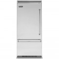 Viking - Professional 5 Series Quiet Cool 20.4 Cu. Ft. Bottom-Freezer Built-In Refrigerator - Stainless steel - Left Hinge