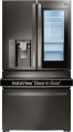 LG - InstaView™ Door-in-Door® 22.5 Cu. Ft. French Door Counter-Depth Refrigerator - Black stainless steel