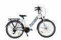 Ex-Demo Crussis e-City 1.13 Step Through Hybrid Electric Bike, 26″ Wheels – White/Blue