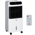 HOMCOM Mobile Air Cooler, 12L Tank Evaporative Ice Cooling Fan Water Conditioner Humidifier Unit with 3 Modes, 3 Speed, Remote, Timer, Oscillating for Home Bedroom UK