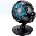 WOWDSGN Air Circulator Desk Fan 8-Inch Powerful 2 Settings with 3 Speed Levels, 3D Turbo Fan Ultra Quiet 22dB, 100° & 80° Oscillation, Ideal for Bedroom, Living Room UK
