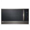 LG - 2.1 cu ft Over-the-Range Microwave with Easy Clean PrintProof Black Stinless Steel