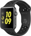 Apple - Apple Watch Nike+ 42mm Space Gray Aluminum Case Anthracite/Black Nike Sport Band - Space Gray Aluminum