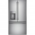GE - 22.2 Cu. Ft. French Door Counter-Depth Refrigerator Stainless steel