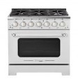 Unique Appliances - Classic Retro 5.2 Cu. Ft. Freestanding Gas Convection Range - Marshmallow White