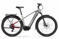 2025 Haibike Trekking 7 High Electric Bike In Soft Grey, Red & Blue Gloss