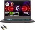 MSI Thin A15 AI 15.6” 144Hz FHD Gaming Laptop, AMD Ryzen 9-8945HS, NVIDIA Geforce RTX 4060, 32GB DDR5 RAM, 1TB NVMe SSD, WiFi 6E, Cooler Boost, Backlit Keyboard, PDG HDMI Cable, US Version KB, Win 11