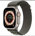 Apple Watch Ultra (GPS + Cellular) 49mm Titanium Case with Green Alpine Loop - Medium - Titanium