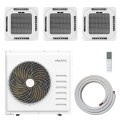 electriQ iQool Multi-Split 2 x 18000 BTU / 1 x 12000 BTU Smart Ceiling Cassette Air Conditioner with Heat Pump - 5m Pipe Kit Included UK