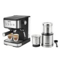 Geepas Espresso & Cappuccino Coffee Machine 20 Bar & 450W Coffee Grinder Combo Set