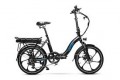 Ampere Alter Low Step Folding Electric Bike, 20 Wheel – Matt Black/Blue