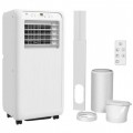 HOMCOM 7,000 BTU Mobile Air Conditioner for Room up to 26m², with Dehumidifier, 24H Timer, Wheels, Window Mount Kit UK