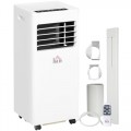 HOMCOM Portable Air Conditioner 7000 BTU with 4 in 1 Functions, Digital Display, Remote Control, 24H Timer and Window Venting Kit UK