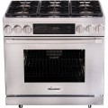 Dacor - Professional 5.2 Cu. Ft. Self-Cleaning Freestanding Dual Fuel Convection Range, Liquid Propane - Silver Stainless Steel