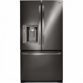 LG - 24.1 Cu. Ft. French Door Refrigerator - Black stainless steel