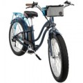 Huffy - Panama Jack Men’s Beach Cruiser 26-inch ebike w/ 25mi Max Operating Range & 20 mph Max Speed - Matte Denim