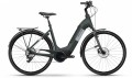 2025 Motus Ltd Low-Step Electric Bike With Derailleur Gears In Slate Green & White