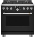 Café - 5.75 Cu. Ft. Freestanding Dual Fuel True Convection Range with 6 Burners, Customizable - Matte Black