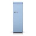 Swan Retro Tall Larder Fridge with Chrome Wine Rack, Blue