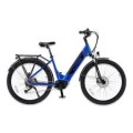 Ampere Deluxe Pro Hybrid Step Through Electric Bike, 700c Wheel – Blue