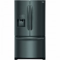 Frigidaire - Gallery 21.9 Cu. Ft. French Door Counter-Depth Refrigerator - Black stainless