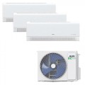AUX A++ Multi Split Air Conditioning Set 27000 BTU 7.9 kW, 3 x 9000 BTU Wall Units with WiFi, R32, Matte White UK