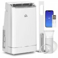HOMCOM 14000 BTU Mobile Air Conditioner, 35m², Smart Home WiFi, with Dehumidifier, Fan, 24H Timer, Window Kit, White UK