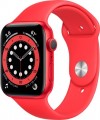 Refurbished Apple Watch Series 6 (GPS) 44mm Aluminum Case with Red Sport Band - (PRODUCT)RED