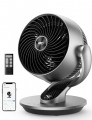 DREO Smart Table Fan for Bedroom, 28dB Silent Air Circulator Fan with Remote, 7 Inch Diameter Cooling Quiet Desk Fan, 120° Vertical Manual+90° Horizontal Oscillating, 4 Speeds, 5 Modes, 12H Timer UK