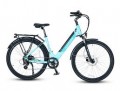 Ampere Deluxe 700c Step Through Hybrid Electric Bike – Pearl Blue