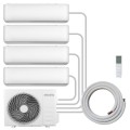 electriQ iQool Multi-Split 4 x 12000 BTU Smart Wall Mounted Split Air Conditioner with Heat Pump - Pipe Kits Included UK